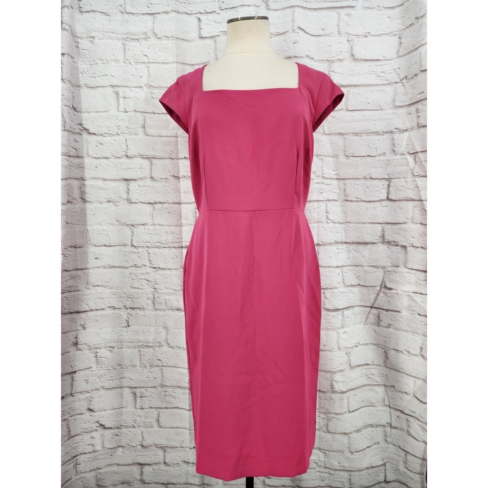 Ann Taylor Pink Sheath Dress Work Career Professional Twee Preppy Colorful 10